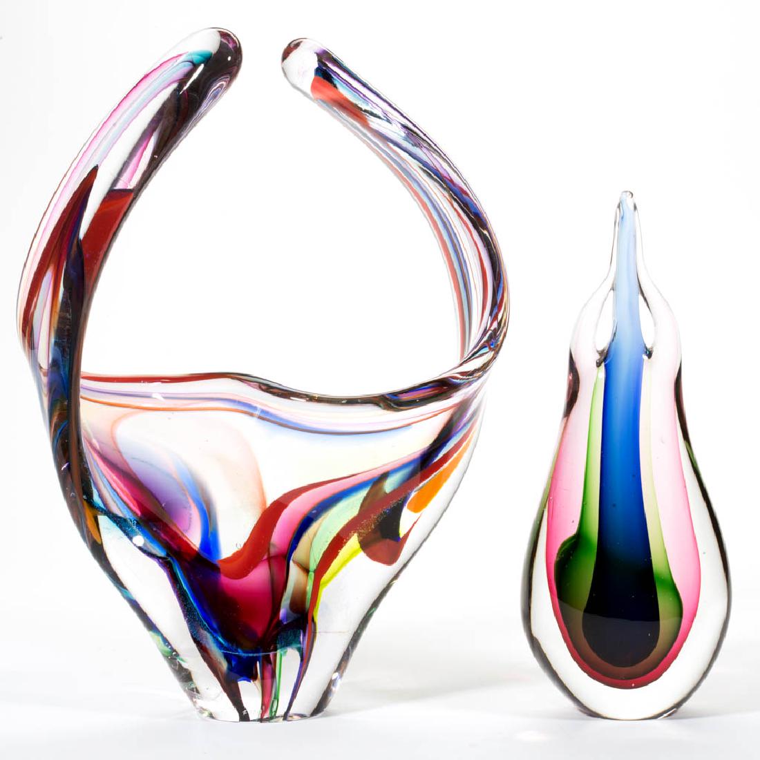 ASSORTED INTERIOR DECORATED STUDIO ART GLASS (1 of 3)