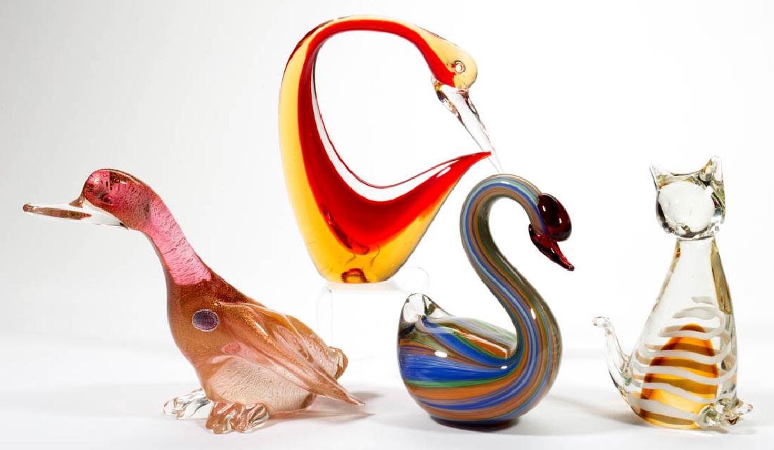 ASSORTED FIGURAL ANIMAL STUDIO ART GLASS FIGURES / (1 of 1)