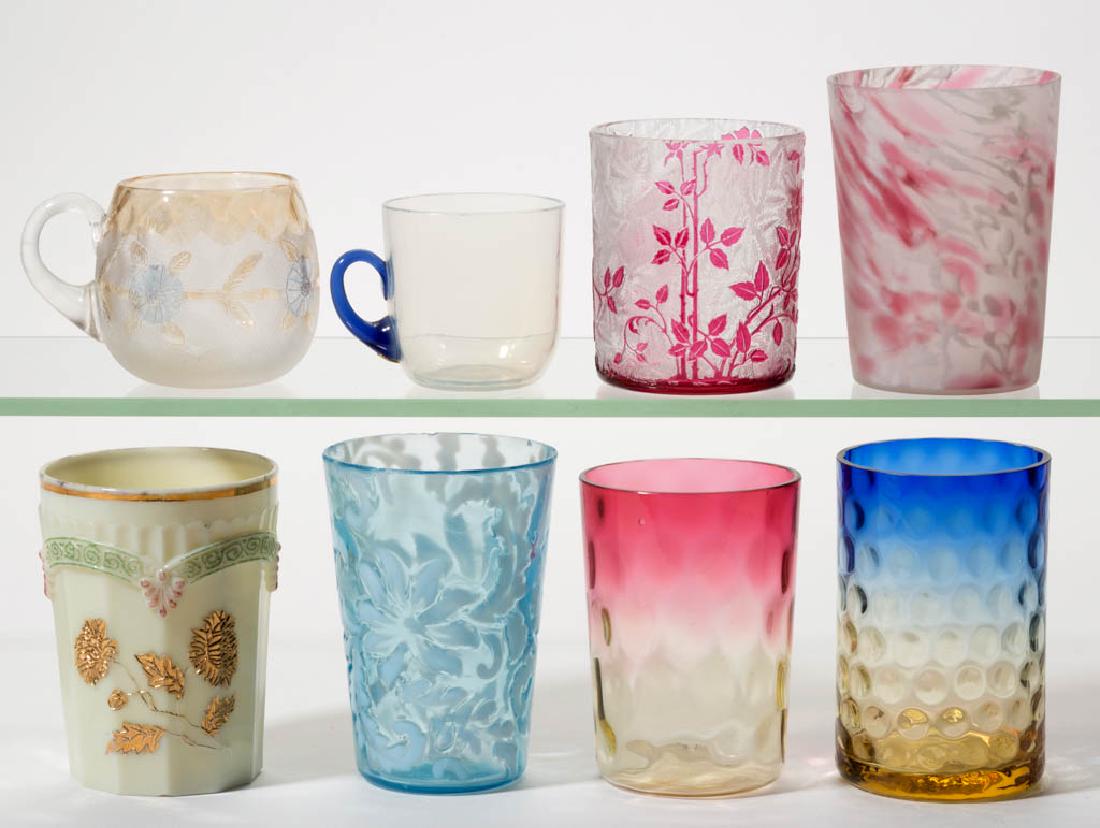 ASSORTED GLASS DRINKING ARTICLES, LOT OF EIGHT (1 of 1)