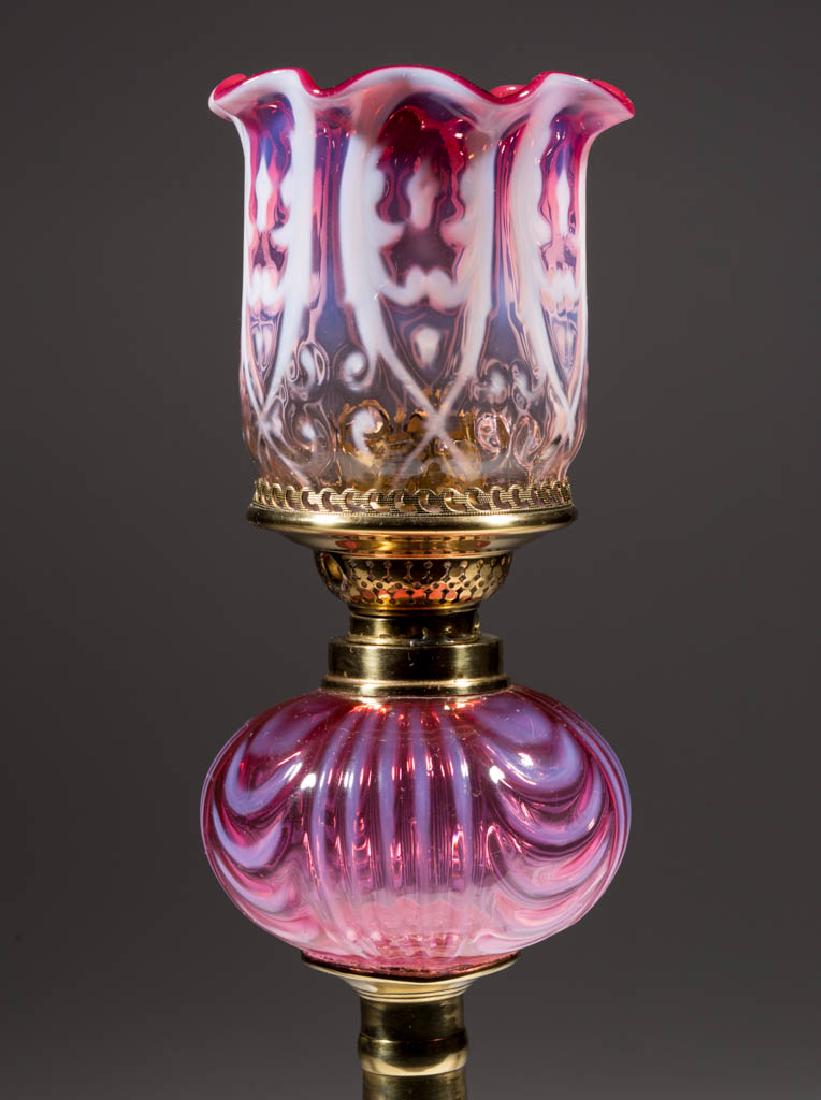 OPALESCENT GLASS PEG LAMP (1 of 2)