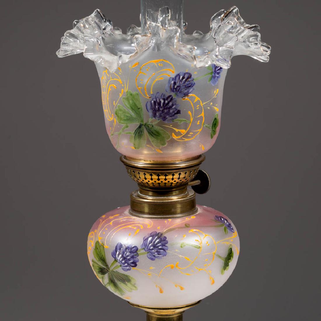 VICTORIAN DECORATED PEG LAMP (1 of 2)