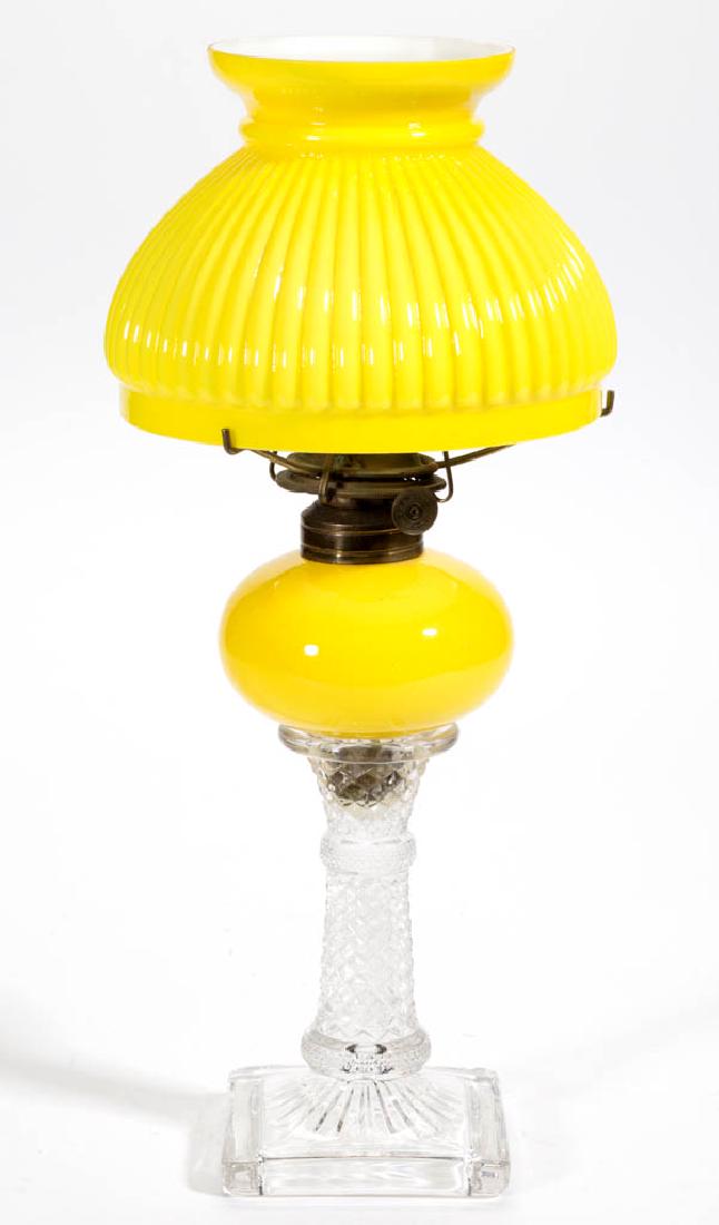 CASED YELLOW GLASS PEG LAMP (1 of 1)