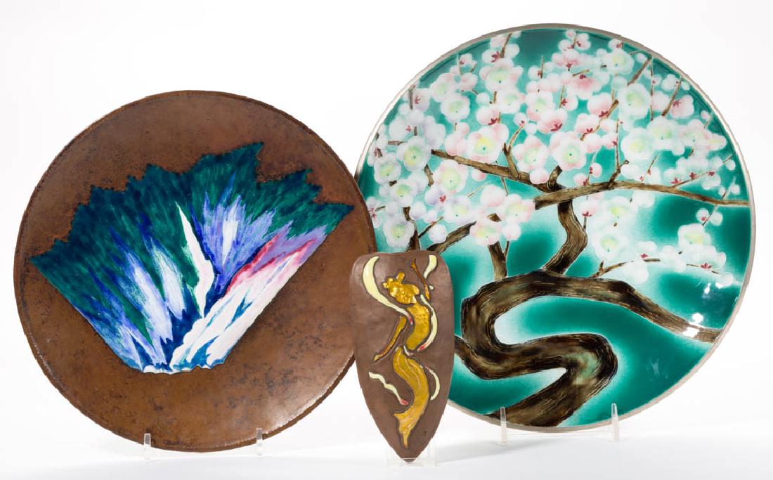 JAPANESE CLOISONNE ARTICLES, LOT OF THREE (1 of 1)