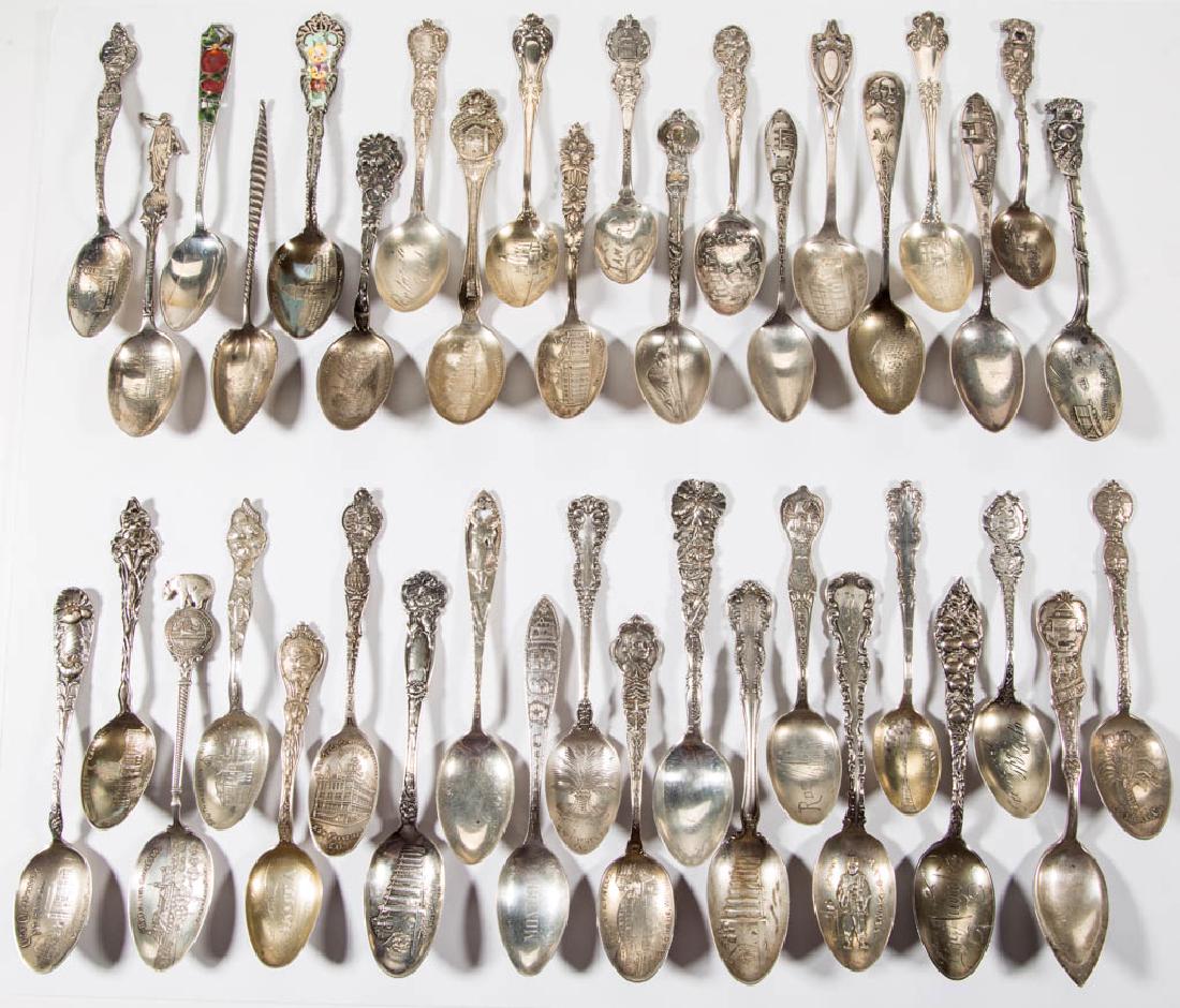 WESTERN STATES STERLING SILVER SOUVENIR SPOONS, LOT OF (1 of 5)