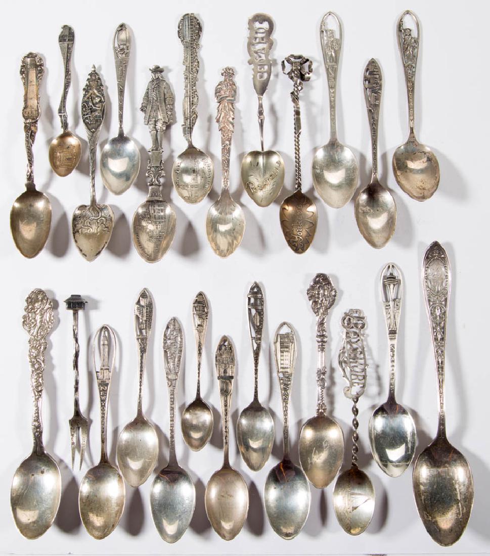 ASSORTED FIGURAL AND OTHER STERLING SILVER SOUVENIR AND (1 of 3)