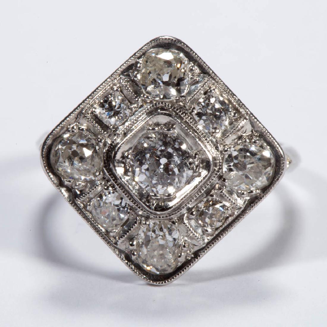 VINTAGE 14K WHITE GOLD / PLATINUM AND DIAMOND LADY'S (1 of 3)