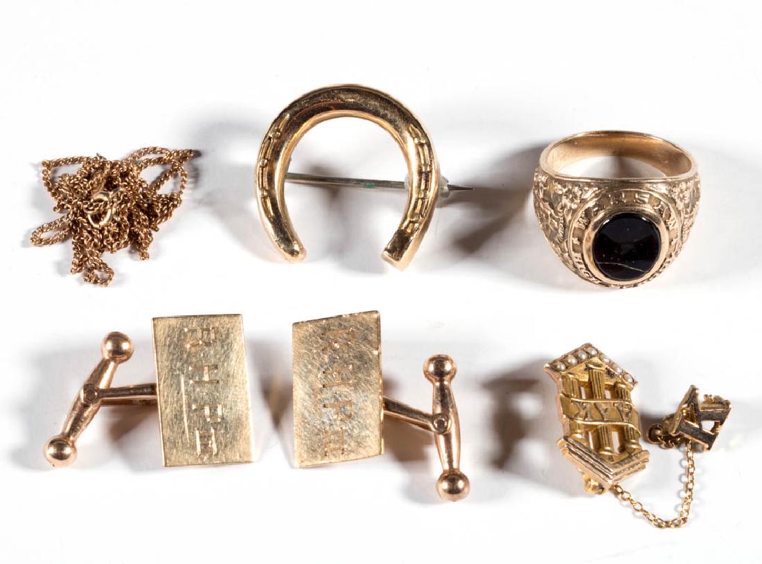 ASSORTED 10K GOLD JEWELRY, LOT OF SIX PIECES (1 of 1)