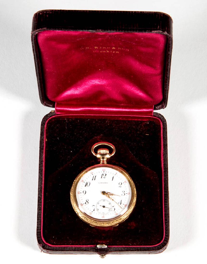 LONGINES 18K GOLD 15-JEWEL MAN'S POCKET WATCH (1 of 4)