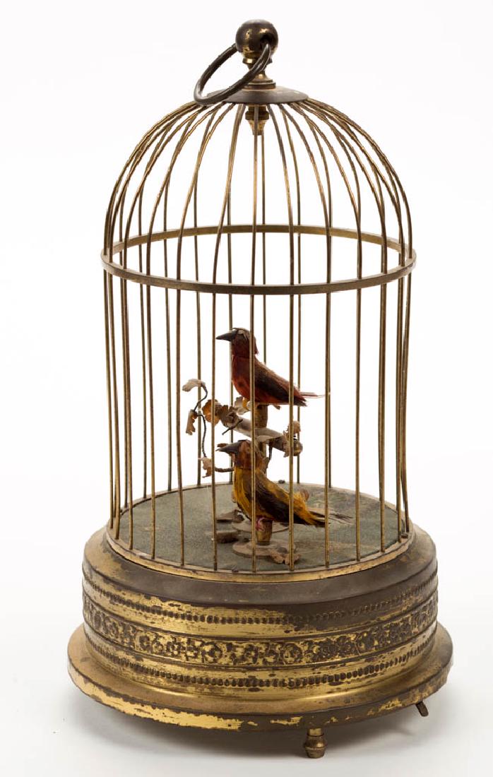 AUSTRIAN WIND-UP BIRD CAGE MUSICAL AUTOMATON (1 of 3)