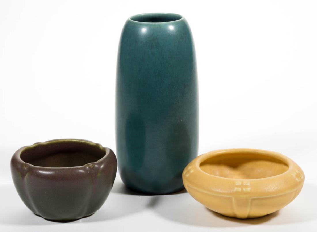 ROOKWOOD ART POTTERY ARTICLES, LOT OF THREE (1 of 4)