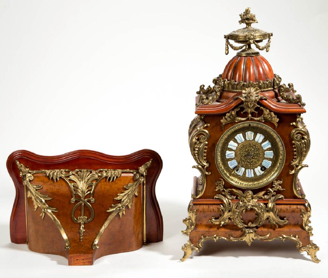 LENZKIRCH ROCOCO STYLE BRACKET CLOCK AND SHELF (1 of 5)