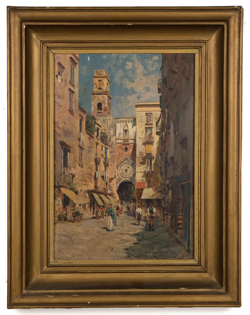 CARLO BRANCACCIO (ITALIAN, 1861-1920) NAPLES STREET (1 of 4)