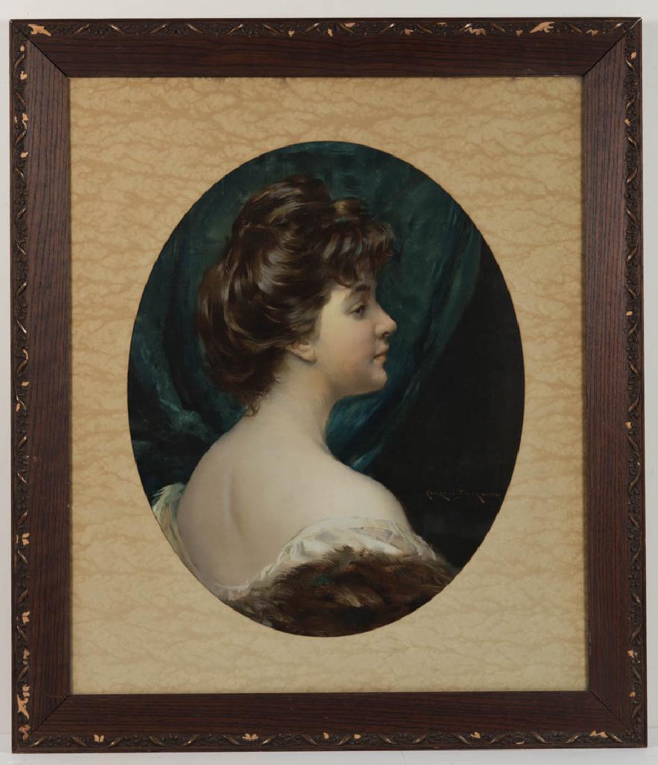 JAMES CARROLL BECKWITH (1852-1917) PORTRAIT OF A LADY (1 of 1)