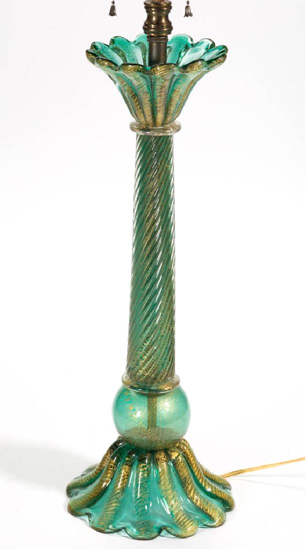 MURANO AVENTURINE DECORATED TABLE LAMP (1 of 2)