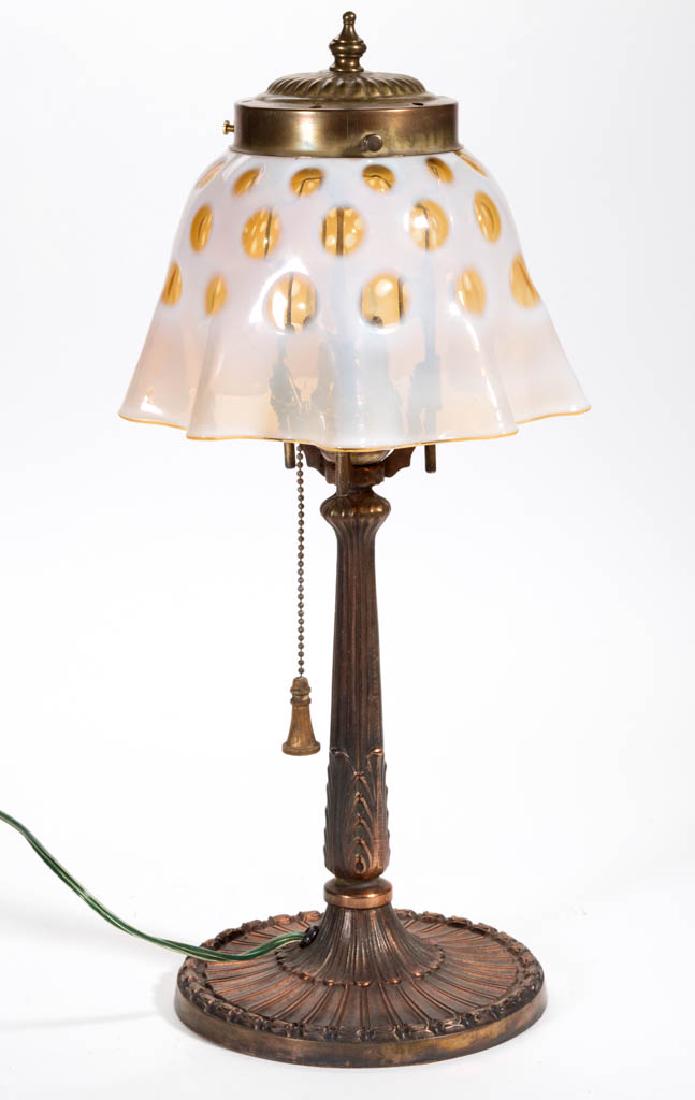 COPPER FINISHED METAL TABLE LAMP (1 of 2)