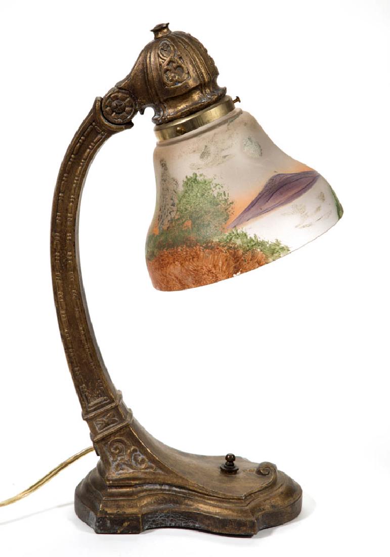 UNIDENTIFIED CAST-METAL DESK LAMP (1 of 2)