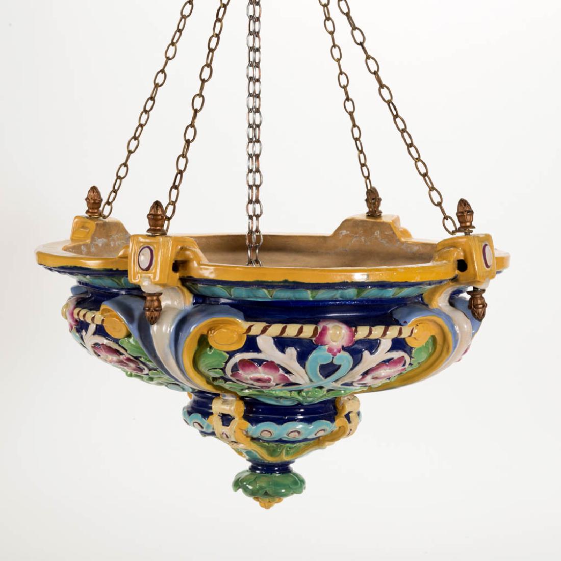 ENGLISH MINTON ATTRIBUTED MAJOLICA CERAMIC HANGING (1 of 1)