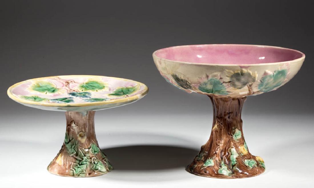 AMERICAN ETRUSCAN MAJOLICA CERAMIC ARTICLES, LOT OF TWO (1 of 2)