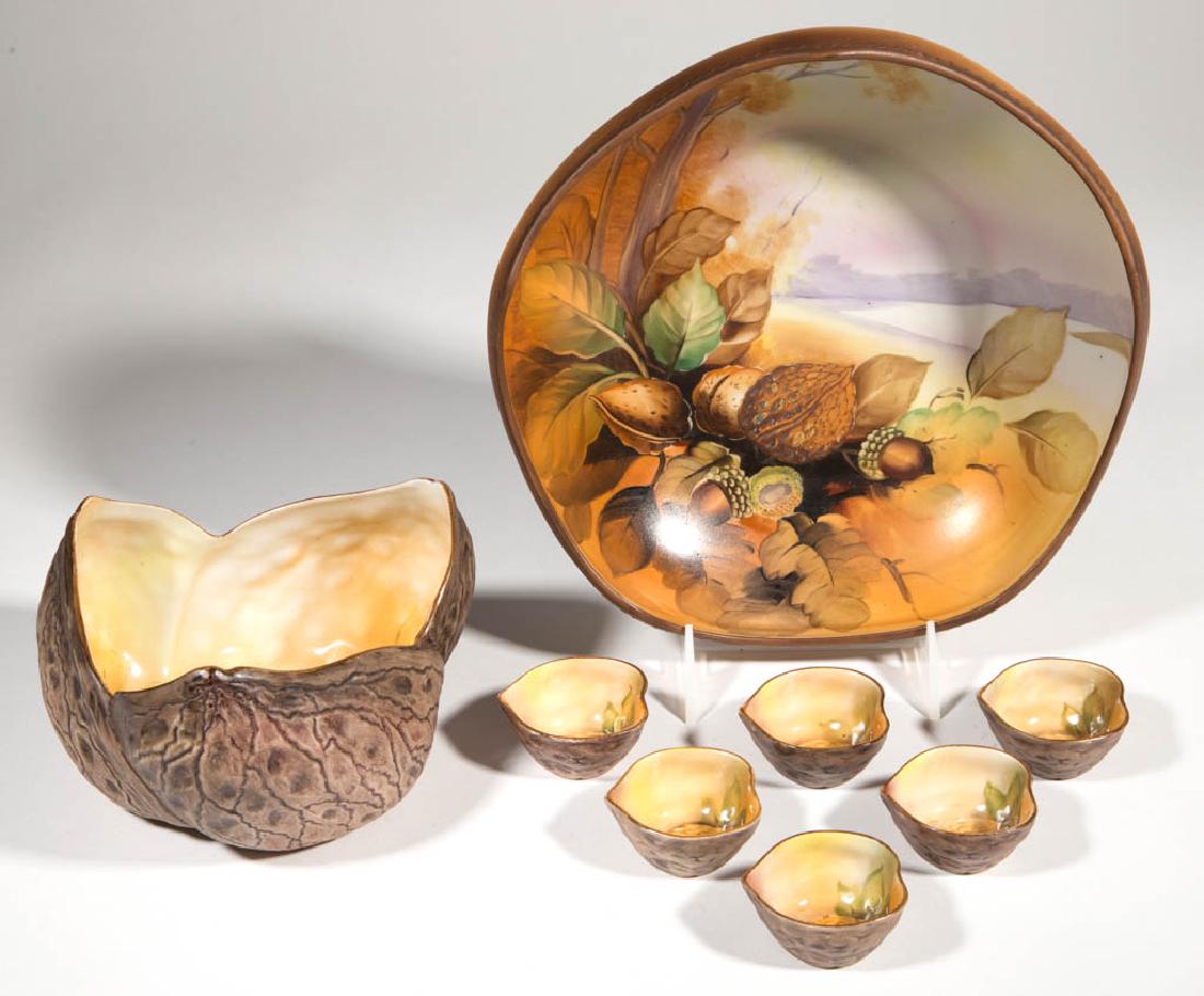 NIPPON PORCELAIN NUT ARTICLES, LOT OF EIGHT (1 of 1)