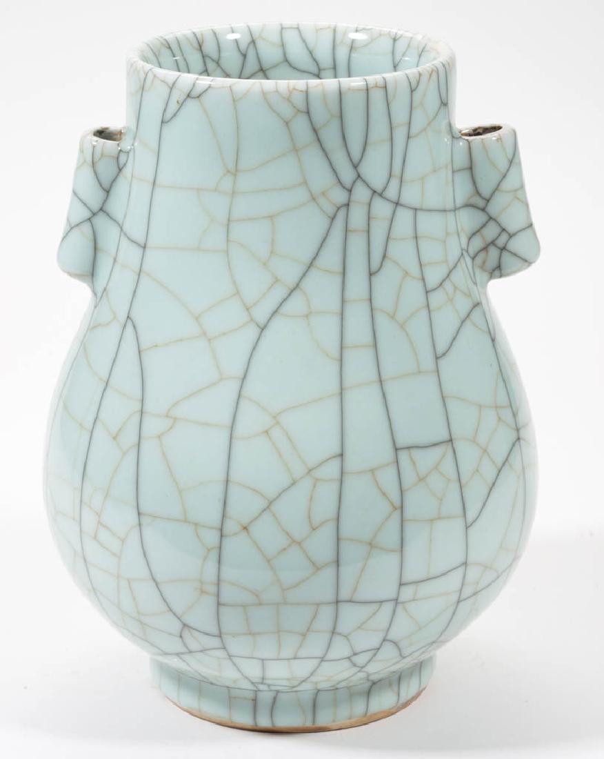 CHINESE CELADON HU-FORM CERAMIC VASE (1 of 6)