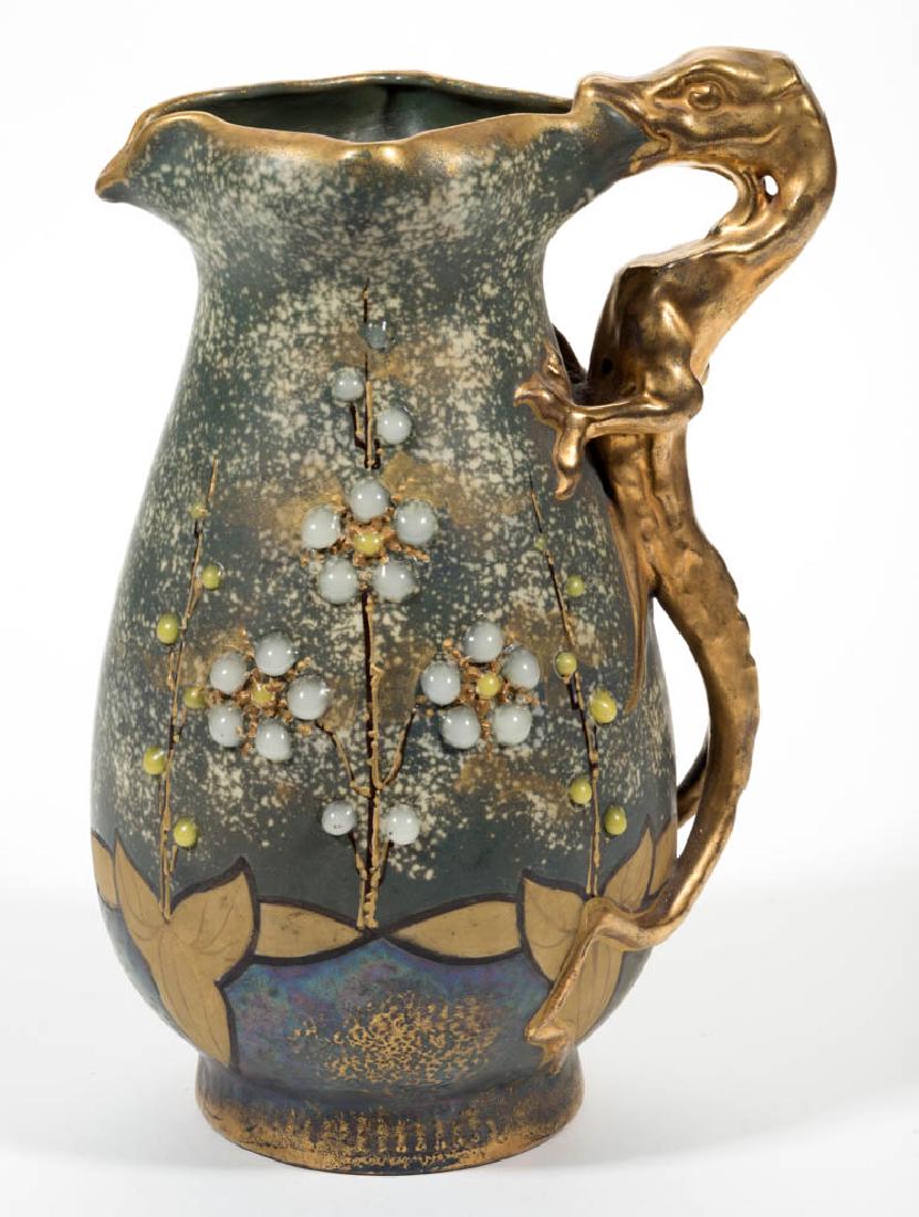 AUSTRIAN AMPHORA ART NOUVEAU CERAMIC PITCHER (1 of 5)