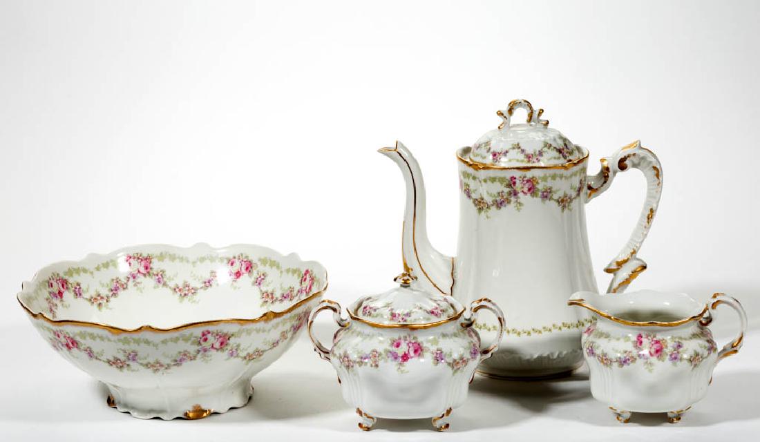 FRENCH LIMOGES PORCELAIN MATCHING TABLE ARTICLES, LOT (1 of 1)