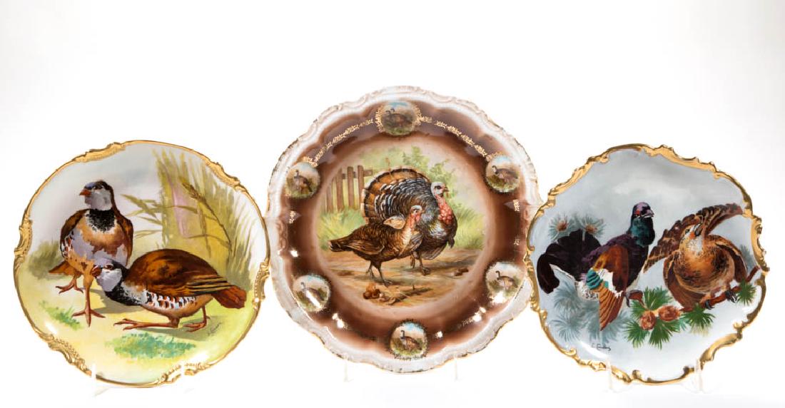 CONTINENTAL PORCELAIN PLAQUES / CHARGERS, LOT OF THREE (1 of 1)