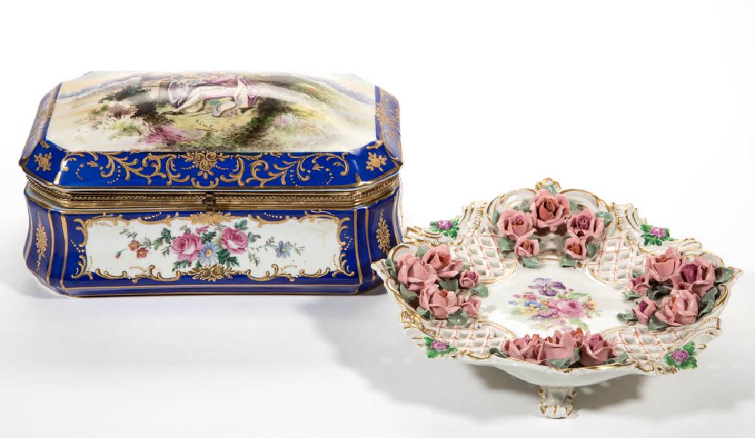 CONTINENTAL PORCELAIN ARTICLES, LOT OF TWO (1 of 6)