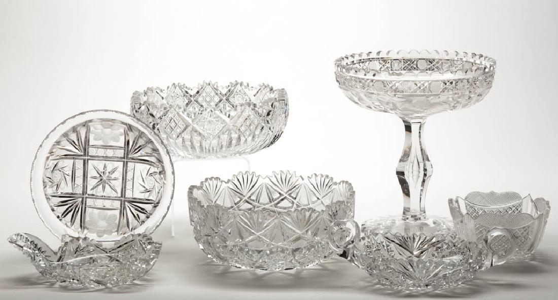 ASSORTED AMERICAN BRILLIANT CUT GLASS ARTICLES, LOT OF (1 of 1)