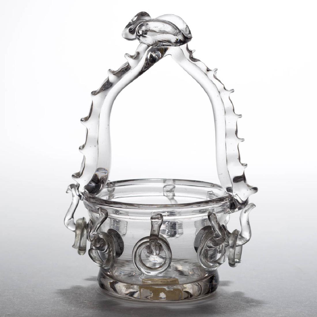 FREE-BLOWN WEDDING BASKET OPEN SALT (1 of 1)