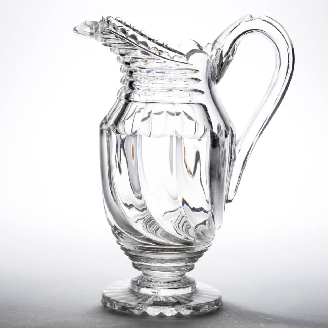 CUT AND MOLDED SWIRLED RIB QUART JUG / EWER (1 of 1)