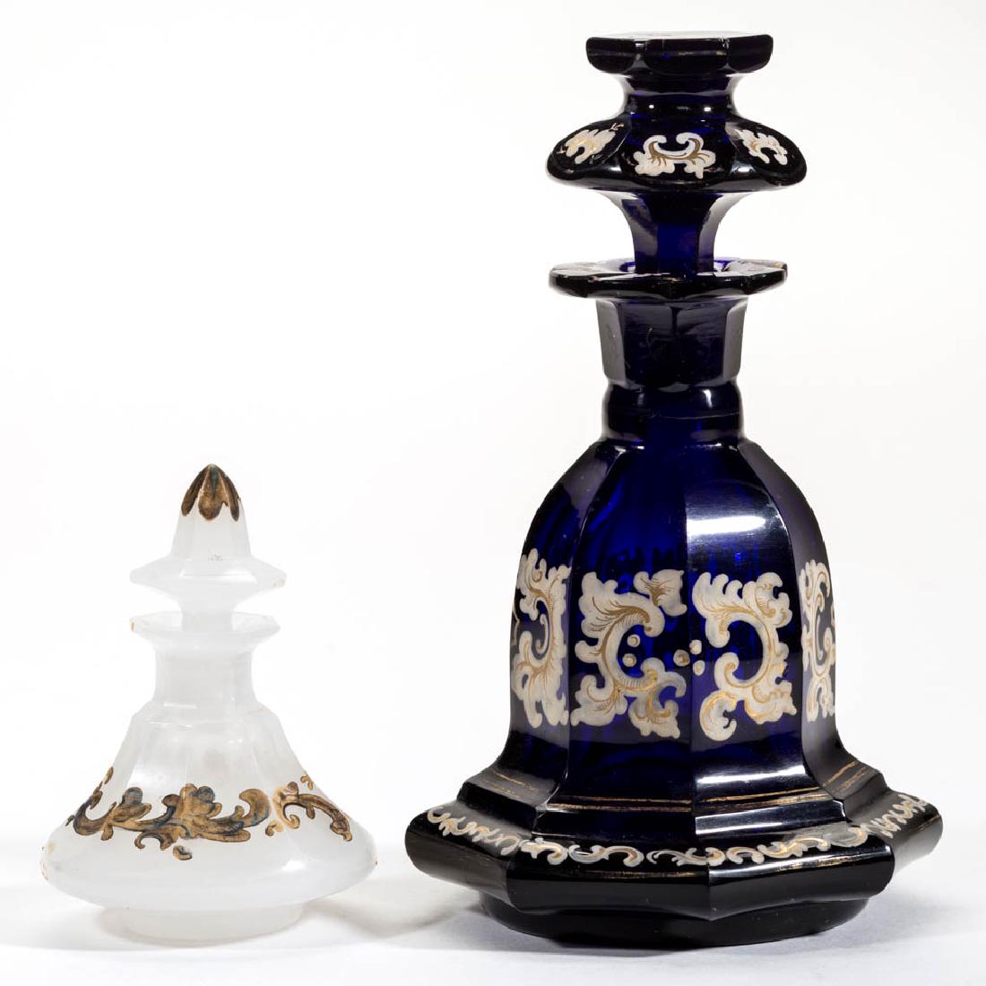 CUT EIGHT-PANEL, DECORATED COLOGNE / PERFUME BOTTLES, (1 of 1)