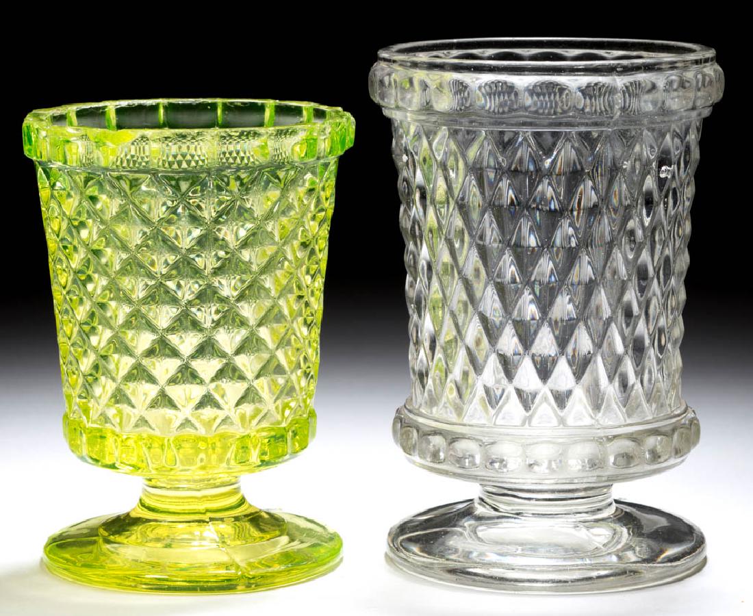 ASSORTED PRESSED GLASS SPOON / SPILL HOLDERS, LOT OF (1 of 1)