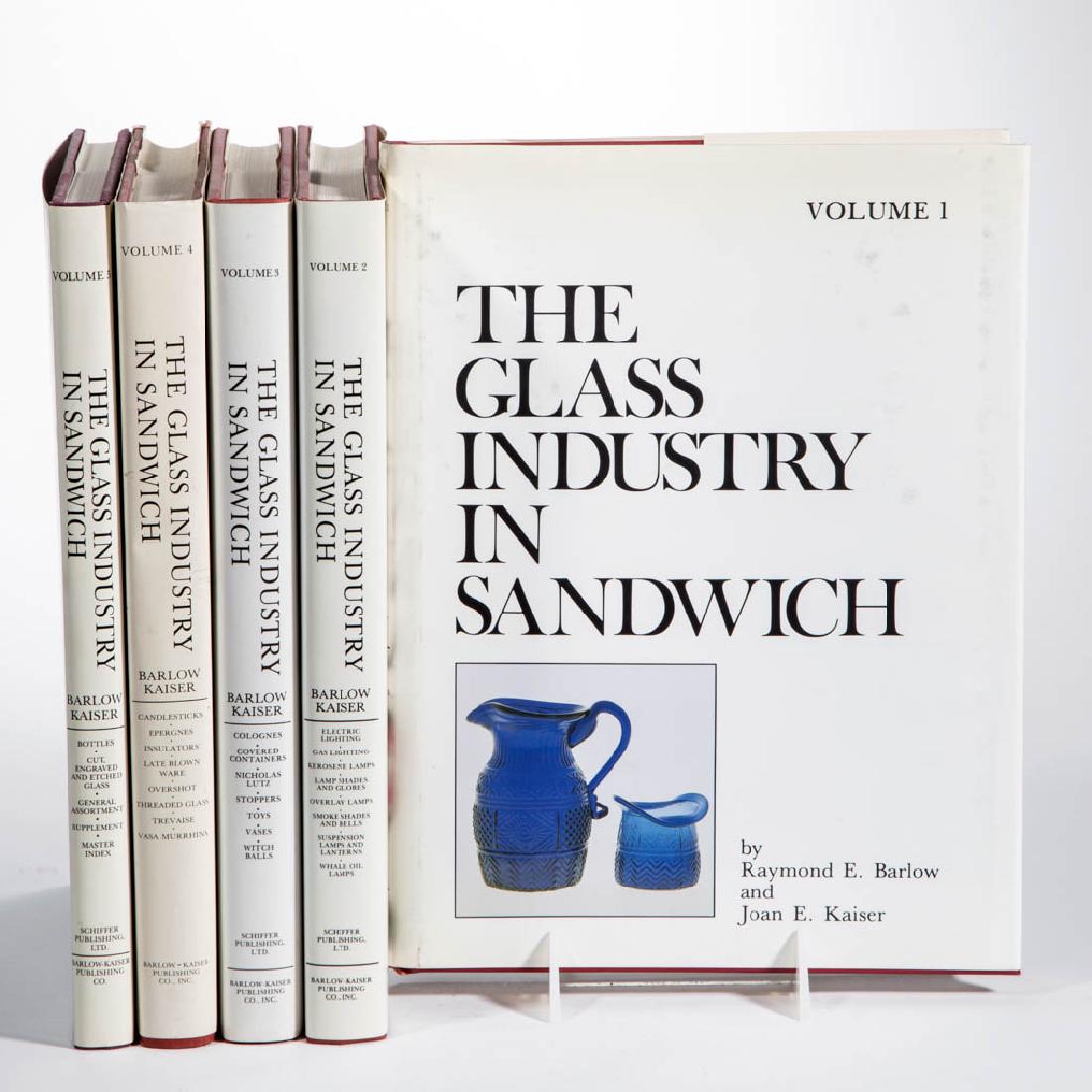 SANDWICH GLASS REFERENCE VOLUMES, SET OF FIVE (1 of 1)