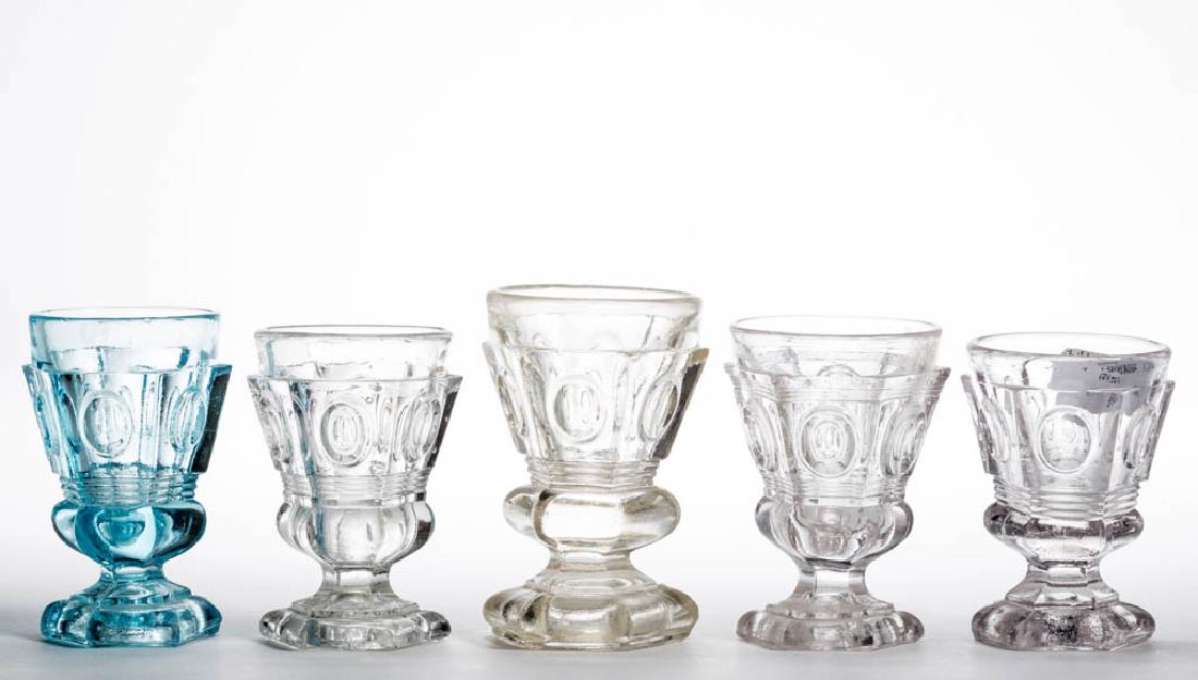 PRESSED PANELLED OVALS TOY SPOON HOLDERS / FOOTED (1 of 1)