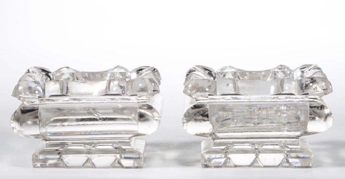 HEAVY RECTANGULAR PRESSED PAIR OF OPEN SALTS (1 of 1)