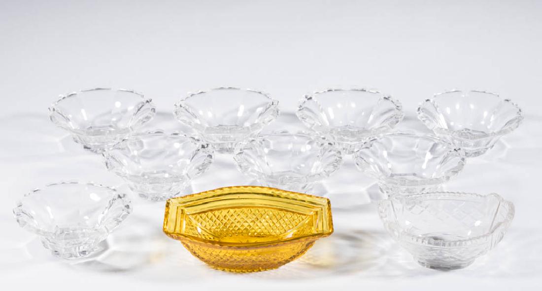 ASSORTED CUT OPEN SALTS / NUT DISHES, LOT OF TEN (1 of 1)