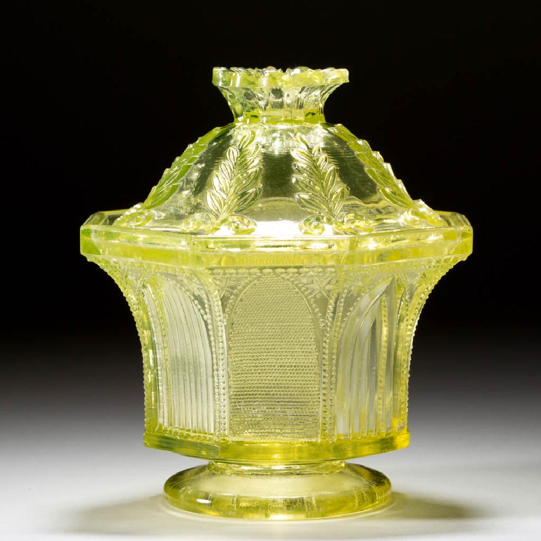 PRESSED LACY COVERED SUGAR BOWL (1 of 1)