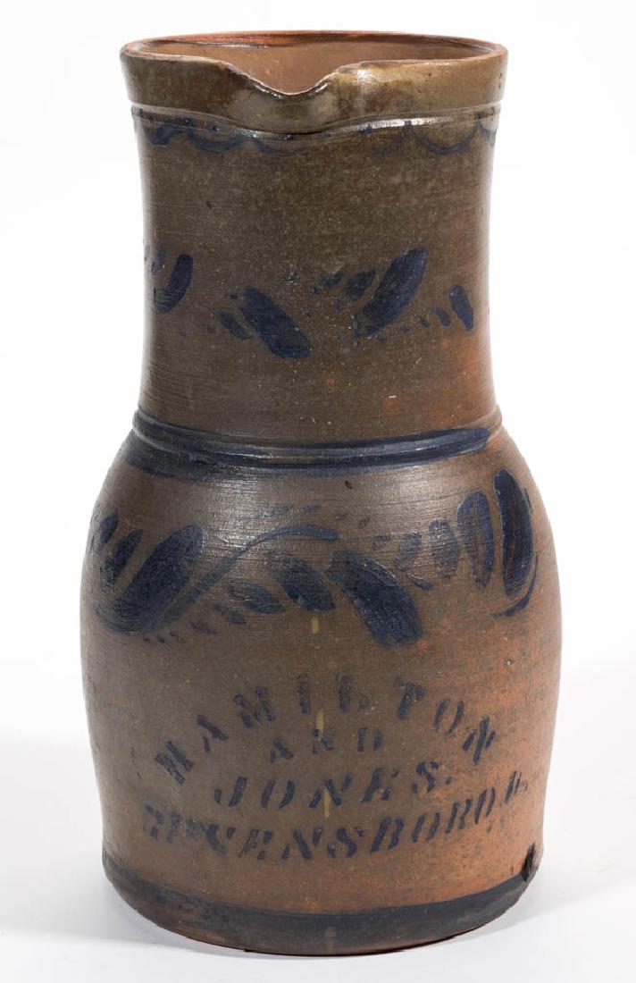 WESTERN PENNSYLVANIA DECORATED STONEWARE PITCHER (1 of 4)