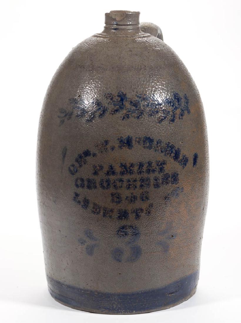 PENNSYLVANIA MERCHANT'S STENCILED STONEWARE JUG (1 of 2)
