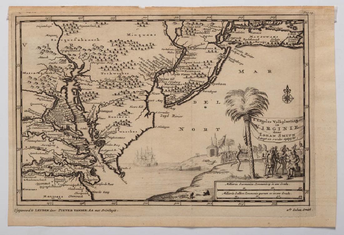 PIETER VAN DER AA (DUTCH, 1659-1733) MAP OF VIRGINIA (1 of 1)