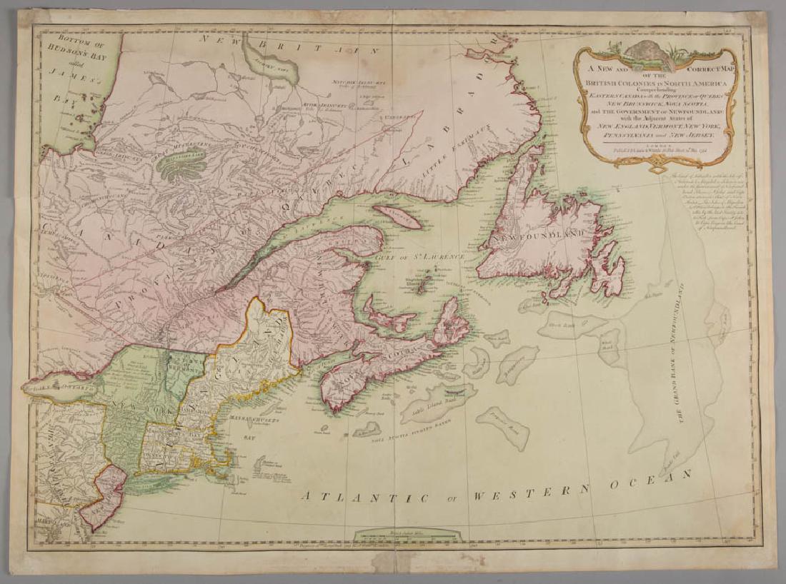 LAURIE & WHITTLE BRITISH 18TH CENTURY MAP OF NORTH (1 of 5)