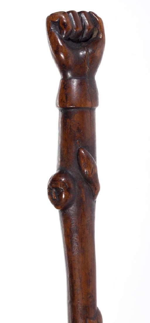 AMERICAN FOLK ART CARVED CANE / WALKING STICK (1 of 10)