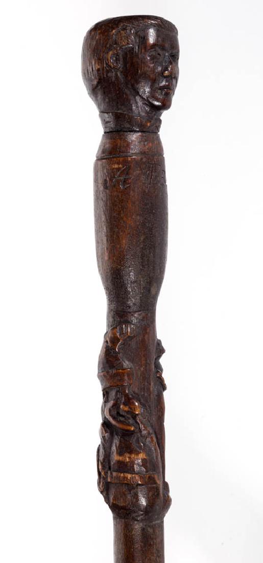 FOLK ART CARVED CANE / WALKING STICK (1 of 8)