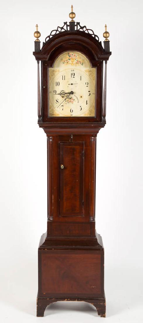 SILAS HOADLEY (PLYMOUTH, CT, 1786-1870) PINE TALL-CASE (1 of 2)