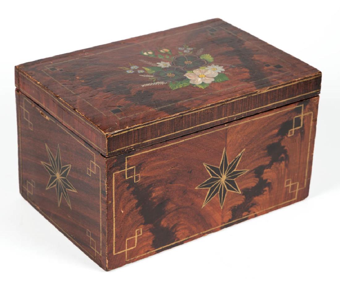 AMERICAN PAINT-DECORATED PINE BOX (1 of 4)