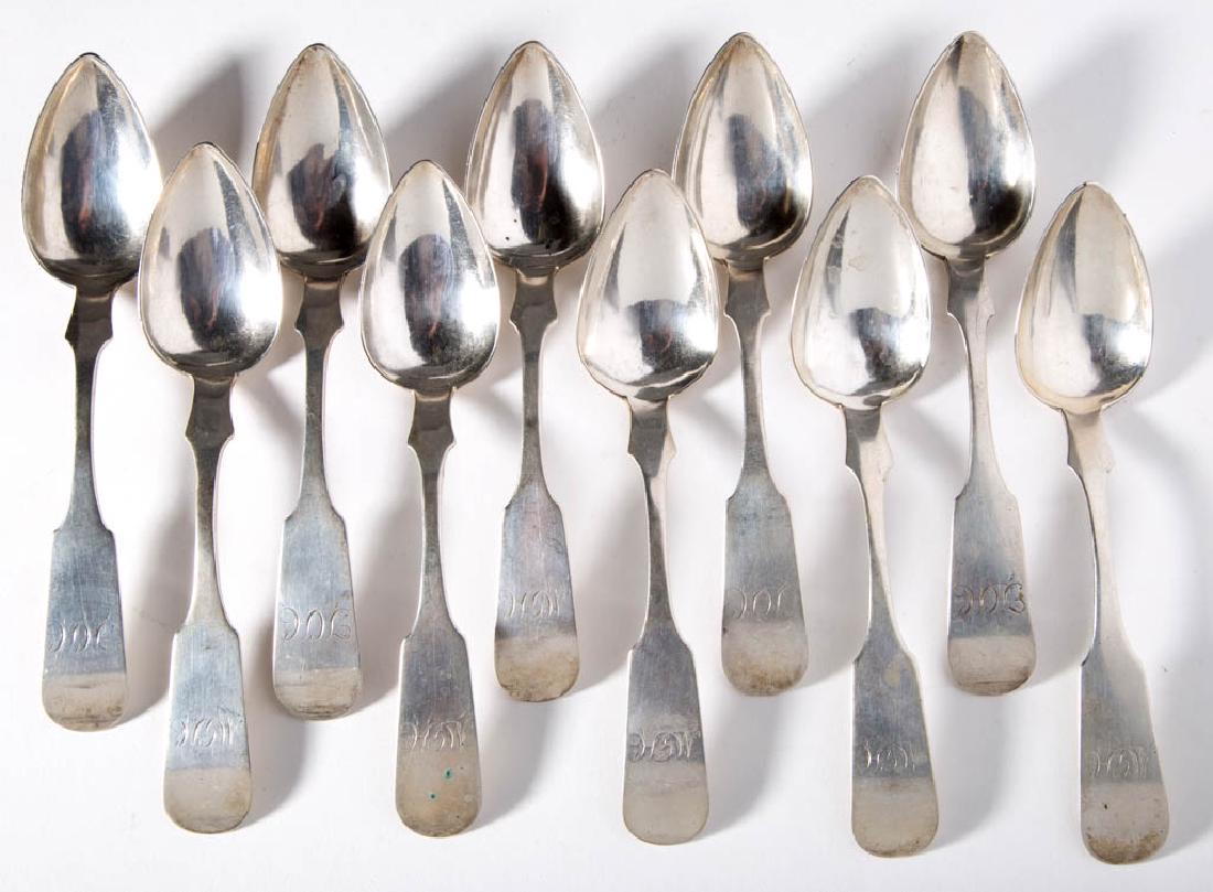 BALTIMORE, MARYLAND COIN SILVER PLACE SPOONS, SET OF (1 of 2)