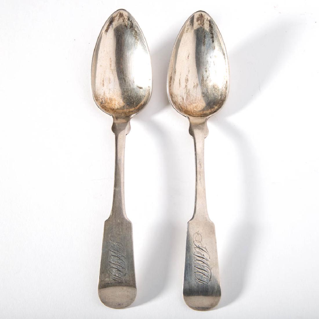SAVANNAH, GA / NEW YORK CITY COIN SILVER TABLESPOONS, (1 of 2)