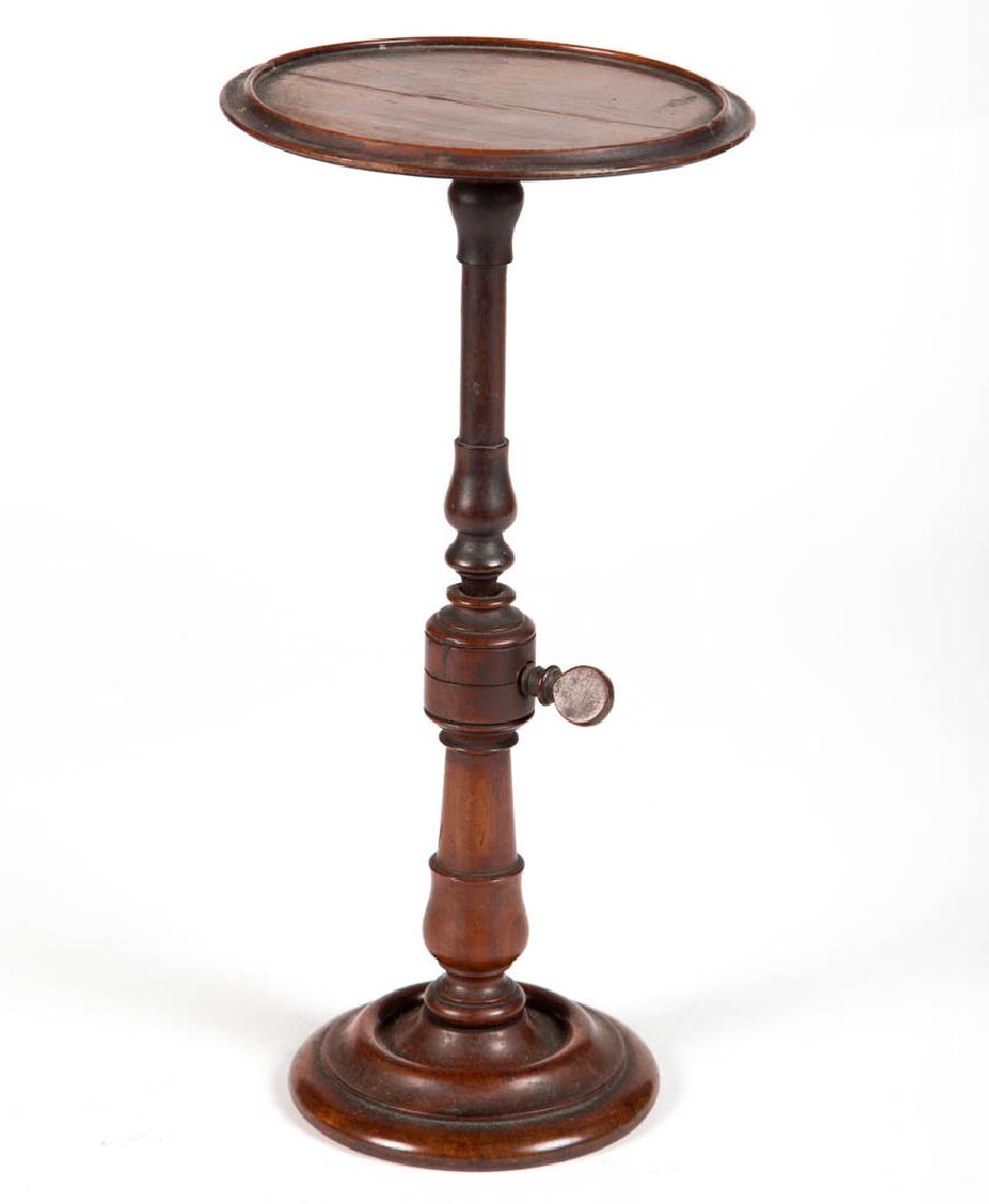 AMERICAN / ENGLISH MAHOGANY ADJUSTABLE TABLE-TOP CANDLE (1 of 1)