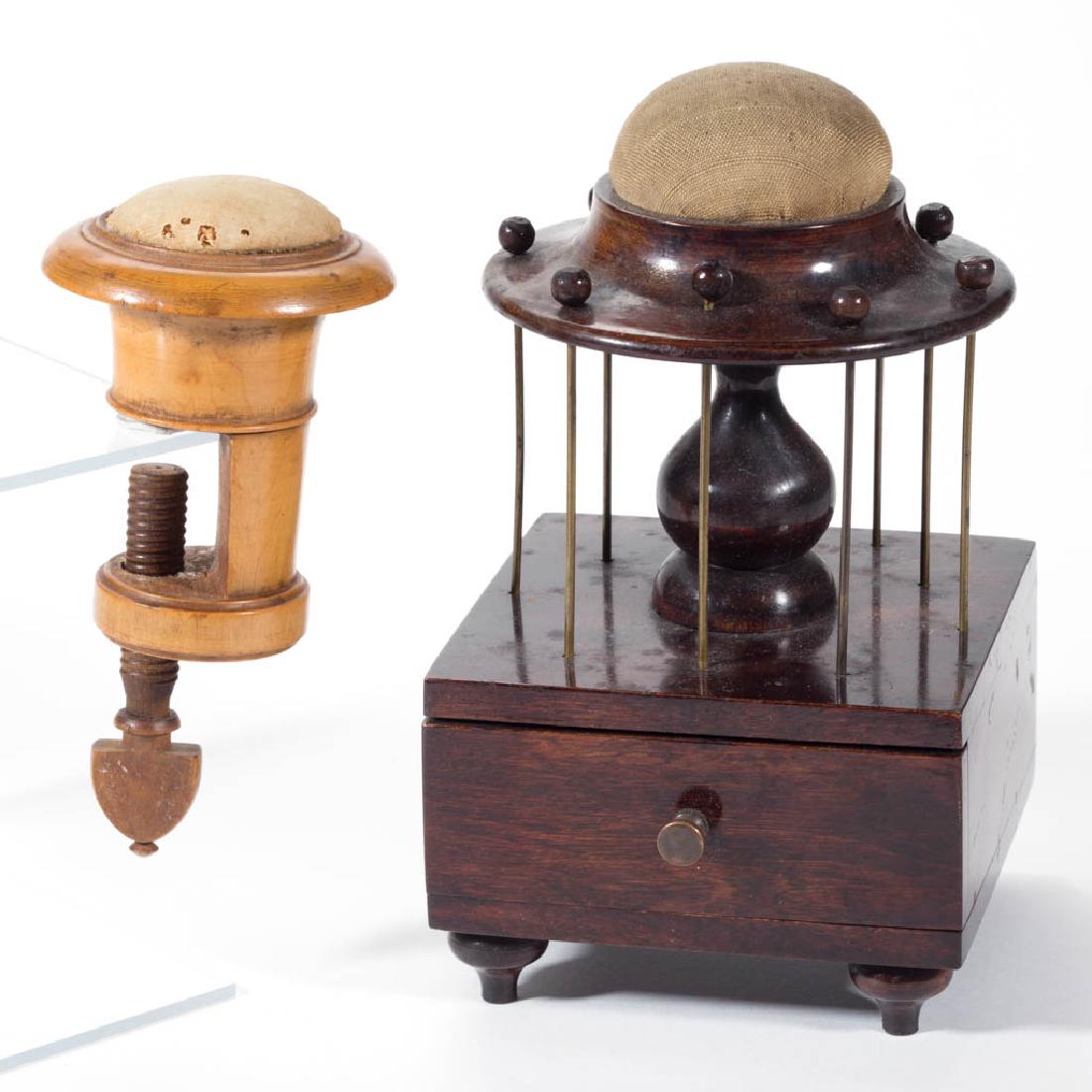 ASSORTED WOODEN SEWING ARTICLES, LOT OF TWO (1 of 1)